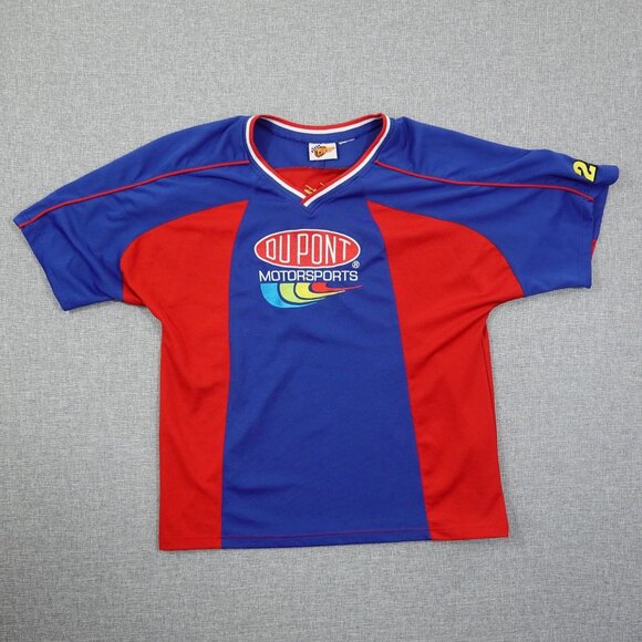 Winners Circle Other - Vintage DuPont Motorsports Jeff Gordon #24 Racing Jersey V-Neck Large NASCAR